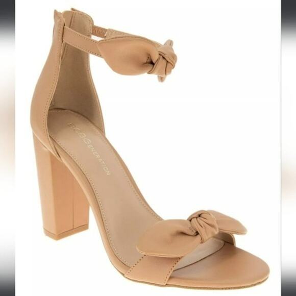 BCBGeneration Shoes - BCBGeneratiom Batani Block Heel Sandal Tan 6.5